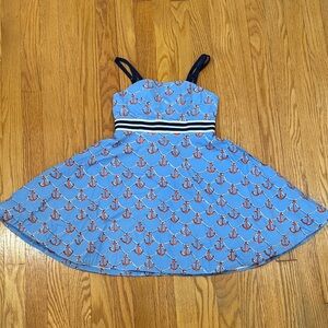 Lilly Pulitzer Blue and Red Anchor Kids Dress